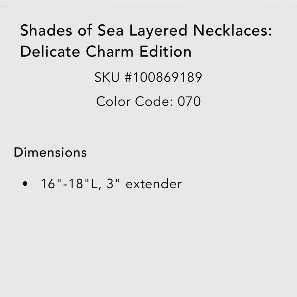 Shades of Sea Layered Necklaces:
Delicate Charm Edition - Picture 5 of 5